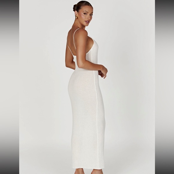 MESHKI Magnolia Knit Midi Dress - Ivory L - Picture 6 of 9